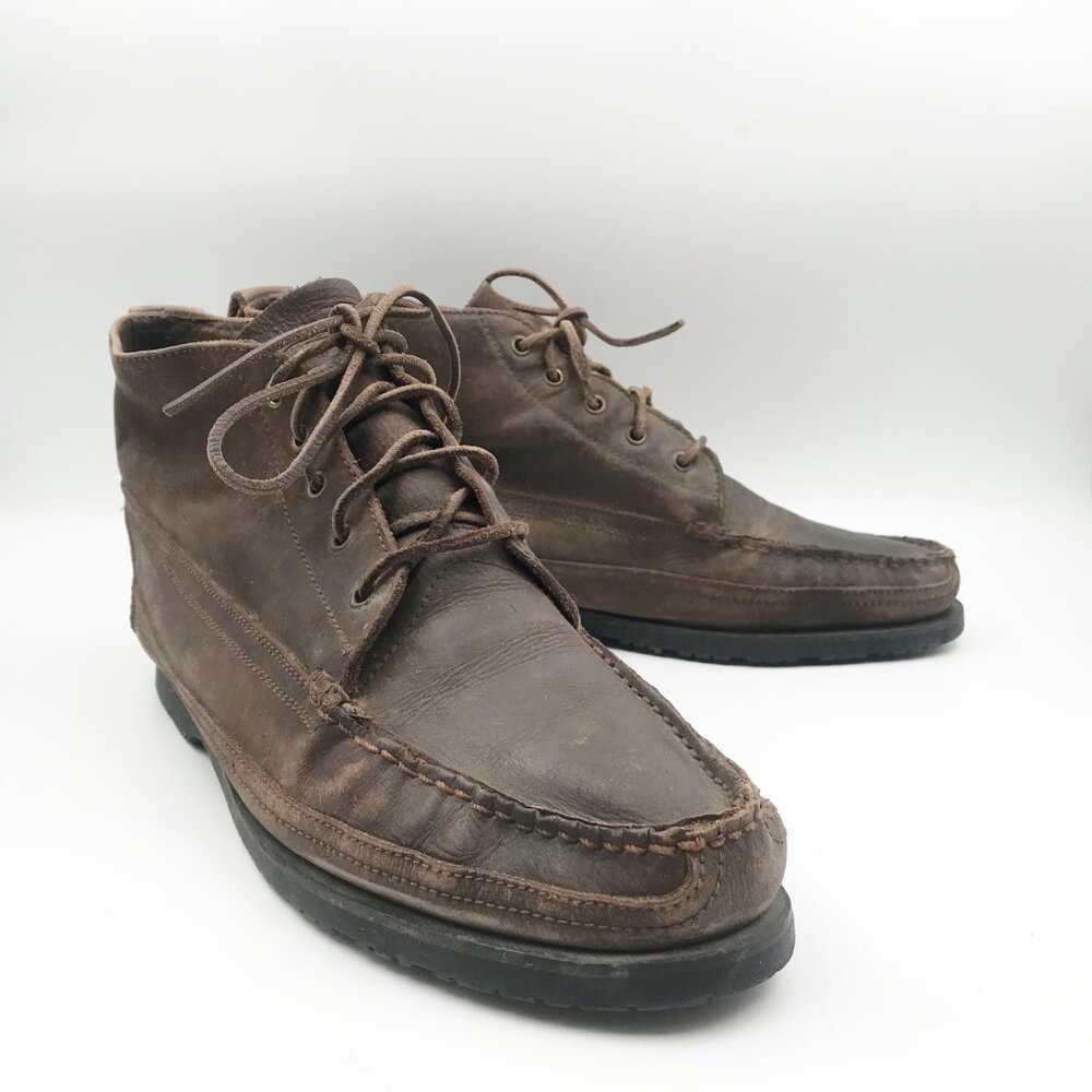 COLORADO Brown Leather Lace Up Chukka Boots Mens 11